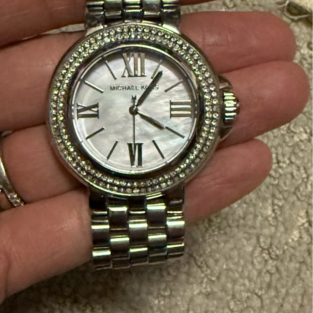 MK silver watch
